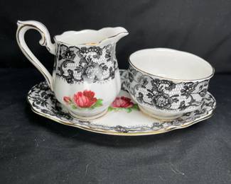 Royal Albert Senorita Mini Cream & Sugar with Tray