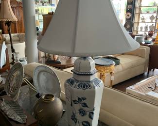 Blue and White Lamp $75.00