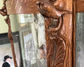 Detail of Curved Glass China Caninet