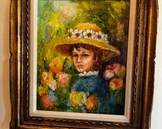 Woman wearing Hat Artwork