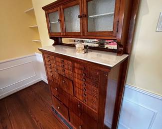 Antique Dental Furniture: Dental Supplies Drawer Cabinet