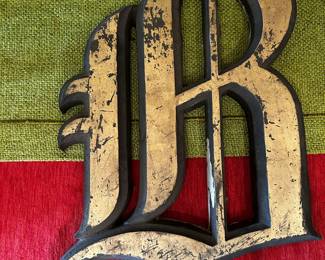 Large Metal "B" Monogram Letter 