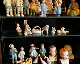 Vintage Hand Painted Boy and Girl Dolls