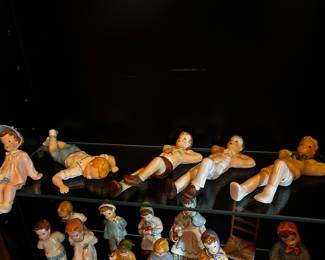 Vintage Hand Painted Boy and Girl Dolls