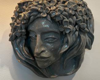 Garden Maiden Head Wall Sculpture
