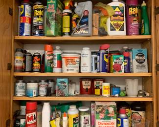 Insect Repellent and Misc Garage Supplies 