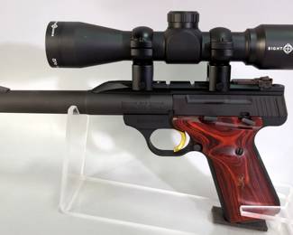 Browning Arms Buck Mark .22 LR Pistol SN# 515ZT34902, Sight Mark 4x32 Scope, Fiber Optic Sight