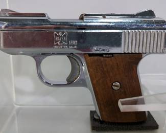 Raven Arms MP-25 .25 Auto Pistol SN# 838694, Leather Belt Holster