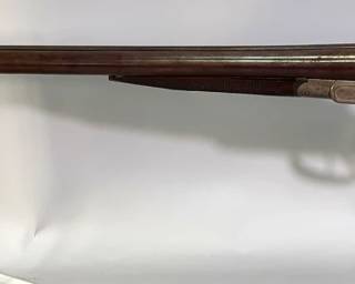 A. Richard Fine Damascus Belgium 12 ga Side By Side Shotgun SN# 14628, 30" Bbl, Scrollwork On Receiver, Chip By Trigger Guard