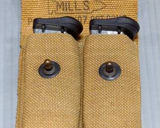 Walther .380 Auto Mags, Qty 2, In WWI Era Canvas Mag Holder
