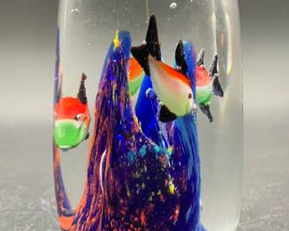 Art Glass Aquarium Paperweight
