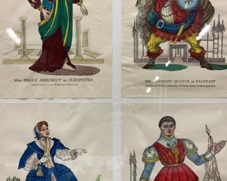 Waldo Lanchester Hand Colored Actor Lithographs
