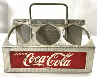 COCA COLA Vntg Metal Bottle Holder Rack
