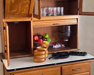 antique Hoosier cabinet