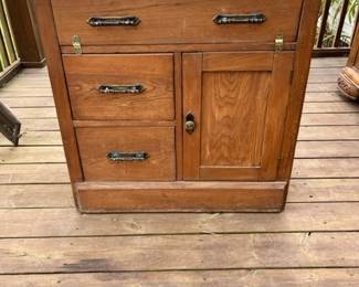 vintage oak cabinet