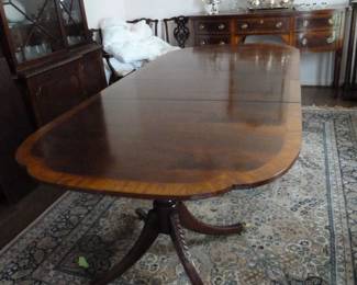 Baker dining room double pedestal table