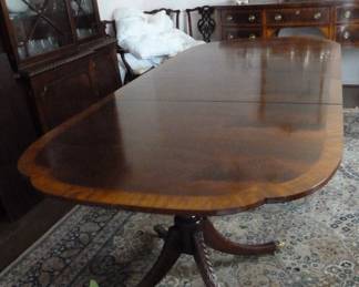 Baker double pedestal table
