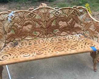 large cast iron bench