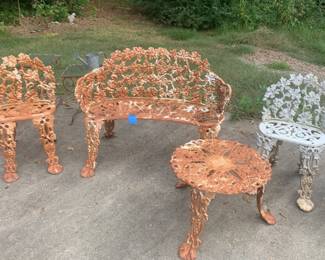 iron outdoor seating