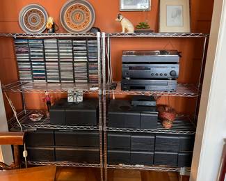 Metro wire shelving, CD's.