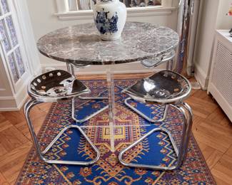 Marble/plexi dinette set.