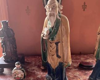 Ceramic Asian figure.