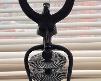 Figure, metal sculpture.