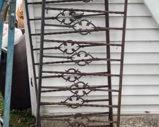 Two vintage heavy duty iron  gates