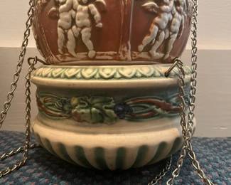 2 Roseville Hanging Pots