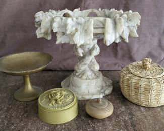Antique Breccia Marble Centerpiece Plus