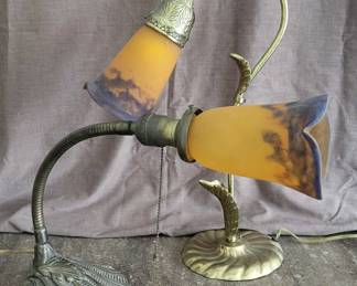 Antique Brass Portable Lamp Plus