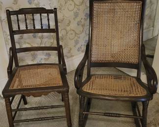 Antique Eastland Side Chair And Rocker
