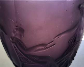 Antique Satin Glass Purple Vase