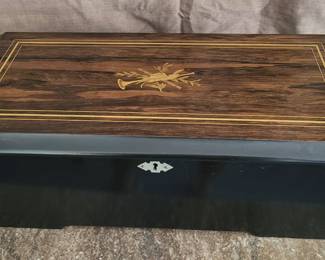 Antique Wood Cased Music Box