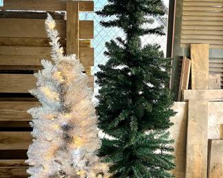 Lot Prelit Christmas Trees
