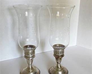 Empire Sterling Silver Candlesticks 