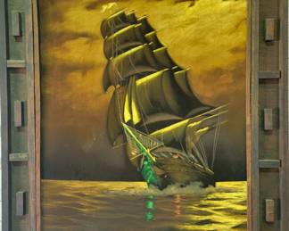 Large velvet painting