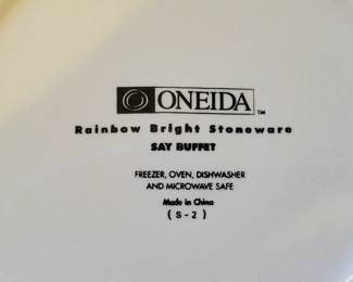 Oneida Rainbow Bright stoneware set