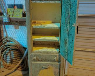 Vintage metal medical cabinet