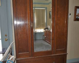 Vintage oak wardrobe