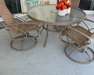 Outdoor, Glass Top Table