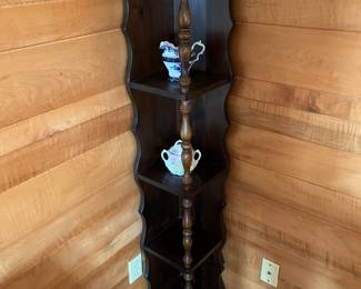 Corner what-not stand 