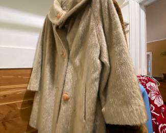 Fur coat.