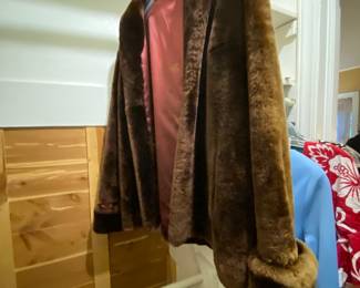 Fur coat.