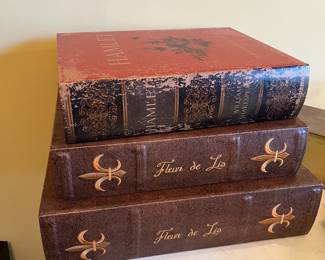 #19	Set of 3 Storage Boxes that looks like books 	 $30.00 			
