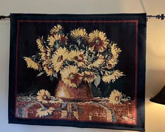 #61	Tapestry of Yellow Sunflowers on Hanger - 43x35	 $30.00 			
