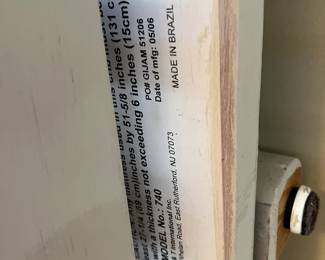 #77	Wood Painted Tan Baby Bed w/Baby Mattress	 $75.00 			
