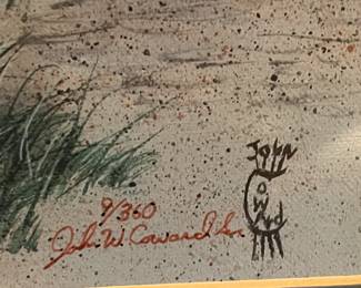 #82	Framed Print of Farm House 8/360 Signed, Matted and Framed - John W. Coward  SR. - 30x24 	 $125.00 			
