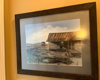#82	Framed Print of Farm House 8/360 Signed, Matted and Framed - John W. Coward  SR. - 30x24 	 $125.00 			
