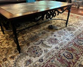 #83	Iron Base w/Slate Tile Top Coffee Table - 51x29x20 - Super Heavy (as is top)	 $125.00 			
